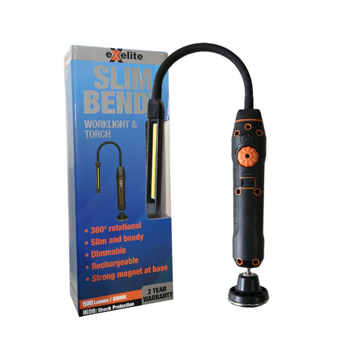 Rotational Worklight & Torch SLIM BENDY