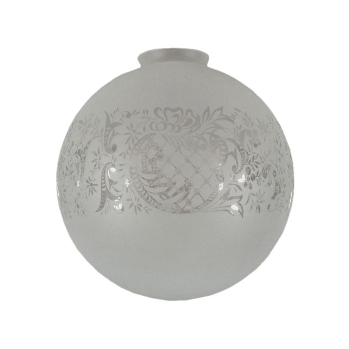 12" Sheffield Sphere Glass - French Etched
