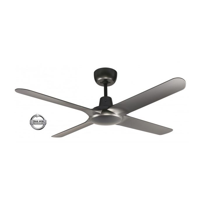 SPYDA - 56"/1400mm Fully Moulded PC Composite 4 Blade Ceiling Fan in Titanium - Indoor/Outdoor/Coastal (not light adaptable)  - SPY1424TI