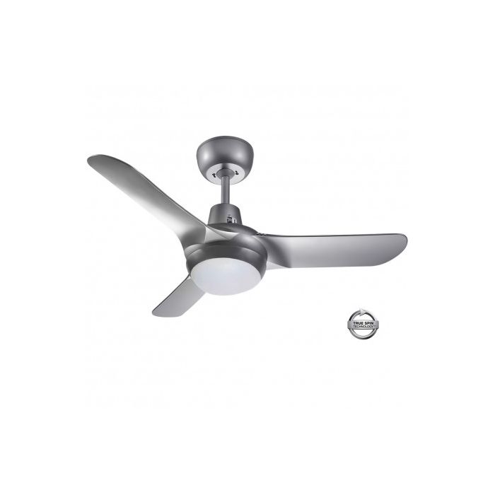 Spyda 900mm Fully Moulded Polycarbonate Composite 3 Blade Ceiling Fan True Spin Technology motor 20 watt Tri colour dimmable LED light SPY903TI-L