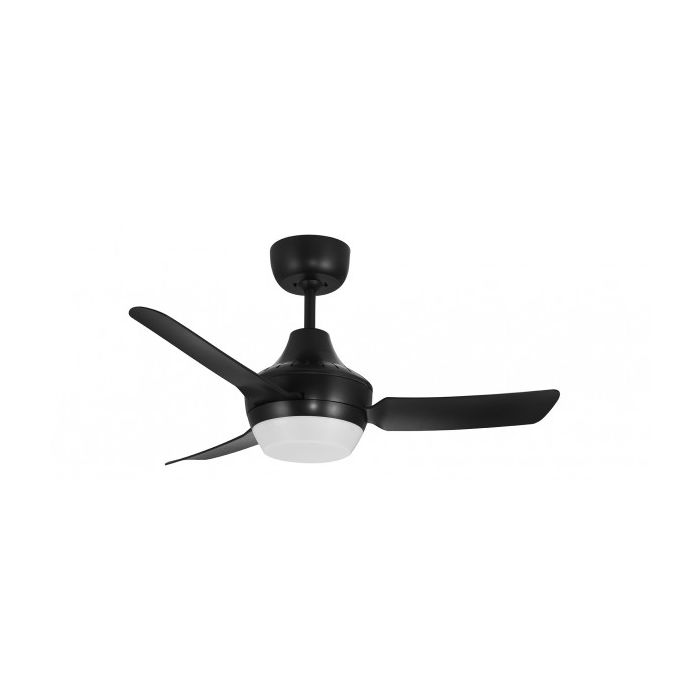STANZA - 36" 3 Blade Ceiling Fan - Black - With B22 Lamp holder Indoor Covered Outdoor - STA903BL-L