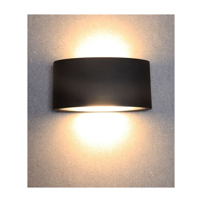 WALL LED S/M CURVED BLK Up/Dn TAMA1 CLA Lighting