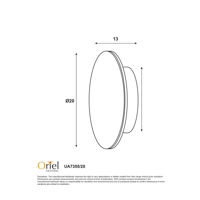 CIRCO.20 CTS LED OUTDOOR WALL LIGHT BLACK UA7355/20BK