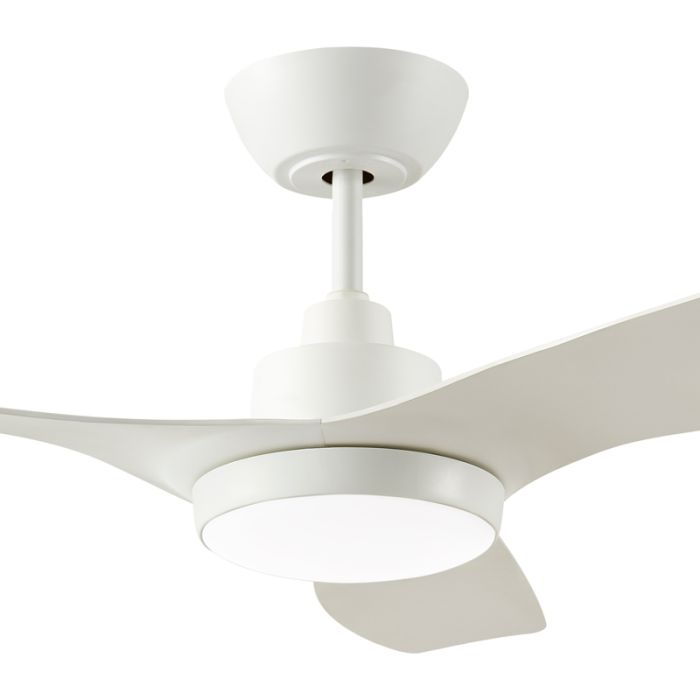 Ventair DC3 Ceiling Fan with CCT LED Light & Wall Control – White 48″ DC31203WH-LWC