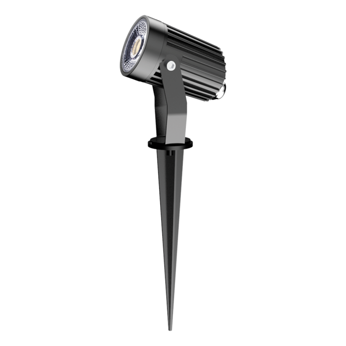 ZOOM-PRO 5W 12/24V DC GARDEN SPIKE C/W HOOD BLK TRIO 25702