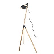 KYOTO TRIPOD TIMBER & METAL FLOOR LAMP (18992/06) BLACK  BRILLIANT LIGHTING