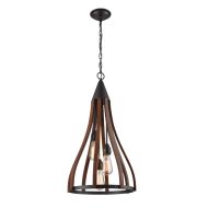 Cla Lighting Khaleesi Series Pendant ES x 3 60W DARK RED WOOD Medium KHALEESI2