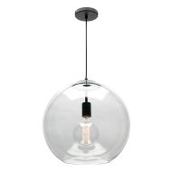 ORPHEUS 1 LIGHT LARGE PENDANT (ORPH1PLBLK) COUGAR LIGHTING