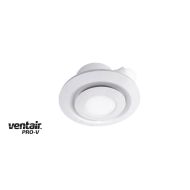 AIRBUS 200 - Premium Quality Side Ducted Exhaust Fan With 10w LED Panel (642Lm) - Extra Low Profile - Round - White PVPX200WHLED Ventair