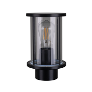 BL-400 Bollard Head 76mm E27 Lamp Base in Clear Glass-Clear