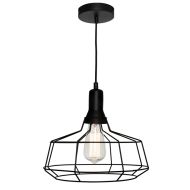 Cage 1lt Pendant Large Black CAGE1PLGE Cougar Lighting