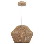 Cassie 1lt Pendant Small Timber CASS1PSM Cougar Lighting