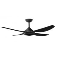 HARMONY II - 48"/1220mm ABS 4 Blade Ceiling Fan - Black - Indoor/Covered outdoor - HAR1204BL