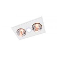 MYKA 2 - Slimline 3 in 1 with 2 x 275w Infrared Heat Lamps, 10W LED Downlight and side ducted exhaust - White M2HDLXWH Ventair