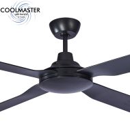 Discovery II 1220mm 4 Blade ABS Ceiling Fan Only Matt Black