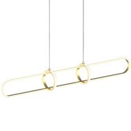 ODIN BRASS GOLD LINEAR BAR 30W LED PENDANT LIGHT