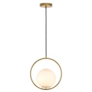 Mercator Edith Suspended Opal Glass Ball Pendant Light