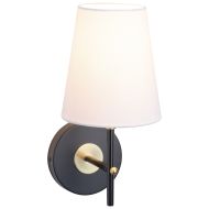 WILSHIRE WALL LIGHT MATT BLACK & BRUSHED BRASS