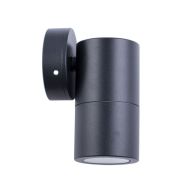 MR16 12V Exterior Single Fixed Wall Pillar Light Black IP65 - PM1FBL