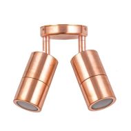 WALL GU10 X 2 (Max 35W HAL) PILLAR D/ADJ RND BASE COPPER  PG2AC CLA Lighting