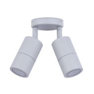 WALL MR16 X 2 (Max 20W HAL) 12V PILLAR D/ADJ MATT GREY  PM2ASIL CLA Lighting