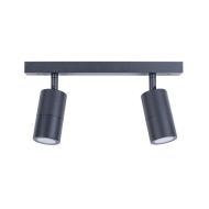 WALL GU10 X 2 (Max 35W HAL) PILLAR D/ADJ BAR BLK PG2BARBL CLA lighting