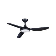 Polar 48" DC Ceiling Fan with 18W Dimmable CCT LED / Matt Black - P3BL582