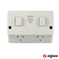 MERCATOR IKUU SPP02GIP | SMART WEATHER PROOF DOUBLE POWER POINT IP54 | ZIGBEE