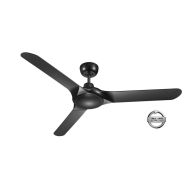 SPYDA - 56"/1400mm Fully Moulded PC Composite 3 Blade Ceiling Fan in Matte Black - Indoor/Outdoor/Coastal SPY1423NBL Ventair