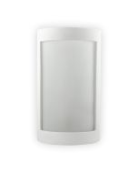 Belfiore Frosted Glass 240V E27 Raw Ceramic Wall Light - 11110	