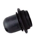 LAMPHOLDER - BLACK ES/E27 10mm ExtThread 