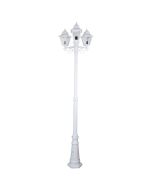 Paris Triple Head Tall Post Light White - 15175	