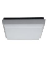 Tab 30 Watt Splashproof Dimmable Square LED Ceiling Light Silver / Warm White - 19560