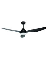 BAHAMA 52" CEILING FAN WITH LIGHT-BLACK WITH BLACK FINISH BLADES 19588/06 BRILLIANT LIGHTING