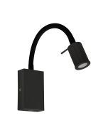 Tazzoli 3.5W LED Switched Flexible Reading Wall Light with USB Black / Warm White - 202779