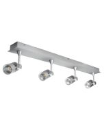 Jet 40 Watt Quad Bar Dimmable LED Spotlight Silver / Warm White - 20660	