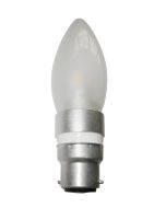 CLA LIGHTING 4W Candle Dimmable LED GLOBE FROSTED BC WW 3000K CAN10D