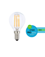 FANCY ROUND CLEAR 4W E27 DIMMABLE 2700K LUS20231