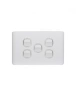 Leopard Switch Horizontal 5 Gang 16AX/20A 250V (LESW5G) GSM