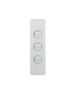 Leopard Switch Vertical Architrave 3 Gang 16AX/20A 250V (LESWVA3G) GSM