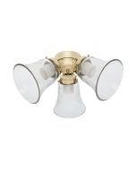 3 Light Ceiling Fan Light Kit Bright Brass - 24312