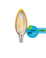 CANDLE CLEAR 4W SES DIMMABLE 2200K AMBER LUS20280