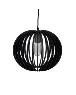 Puffin 300mm Timber Pendant Black - 31015