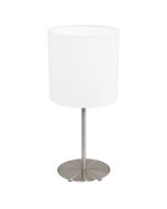 Pasteri Table Lamp Satin Nickel / White - 31594