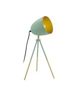 Chester-P 1 Light Table Lamp Dark Green / Gold - 49047N