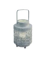 Talbot Vintage Moroccan Lantern Effect Table Lamp Grey - 49275