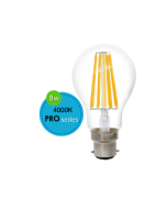 GLS LED 240V 8W B22 CLEAR 4000K DIMMABLE LUS20513