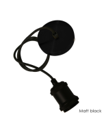 LUSION PENDANT 850MM ES MATT BLACK LUS60213