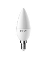 Key Candle 6 Watt Frosted Diffuser Dimmable LED Globe Chrome E14 / Daylight - 65070	
