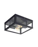 Alamonte 1 Industrial Outdoor Wall / Ceiling Light Black - 94832